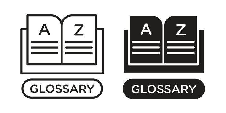Glossary icon design vector. Flat and line vector Icon Design