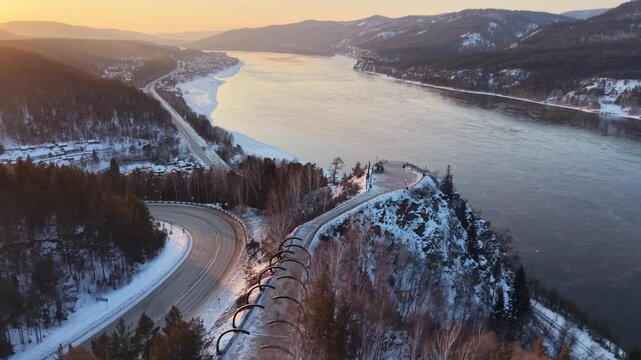 Tsar ryba (Tsar Fish) observation desk in Siberia