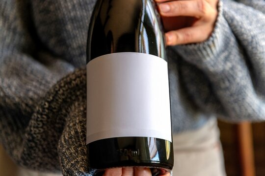 Elegant wine bottle label design.