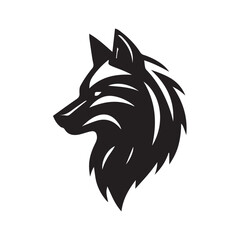 Obraz premium wolf head vector silhouette