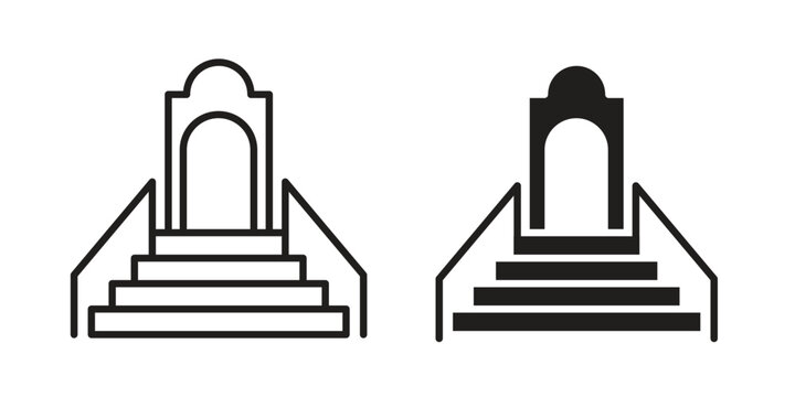 Minbar icon design vector. Flat and line vector Icon Design