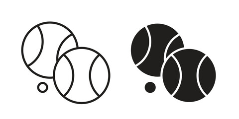Fototapeta premium Petanque icon design vector. Flat and line vector Icon Design