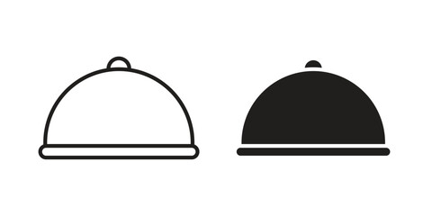 Fototapeta premium Platter icon design vector. Flat and line vector Icon Design