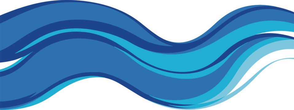 Abstract blue waves a dynamic and flowing graphic design element
