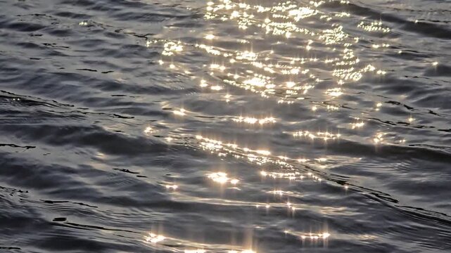Shimmering High Definition Water Ripples Calm Nature Scene Cinematic Lake Ocean Water Surface Liquid Motion 60 FPS UHD High Quality B Roll 1