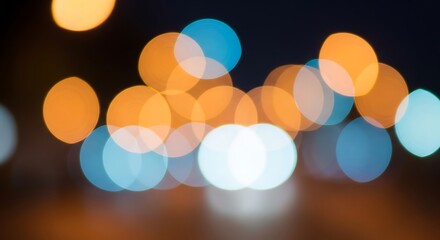 Fototapeta premium Abstract colorful city bokeh lights glowing at night for background