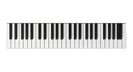 Closeup of piano keys instrument. © nurulaan