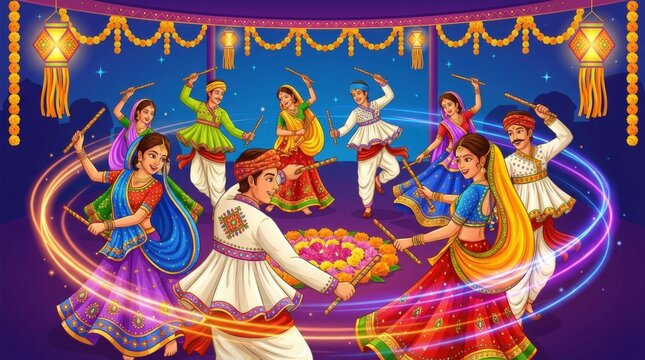 Joyful Celebration: Festive Dance and Community Spirit-(Perayaan Ceria: Tarian Festif dan Semangat Komunitas)