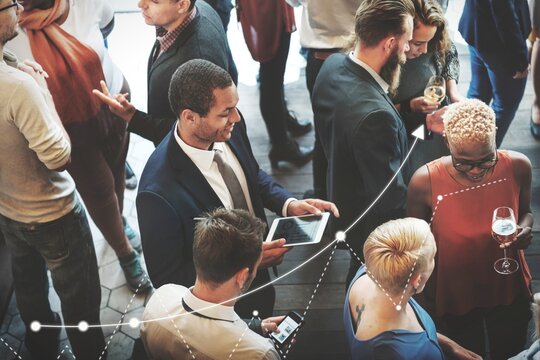 Diverse group of business people having a meetup
