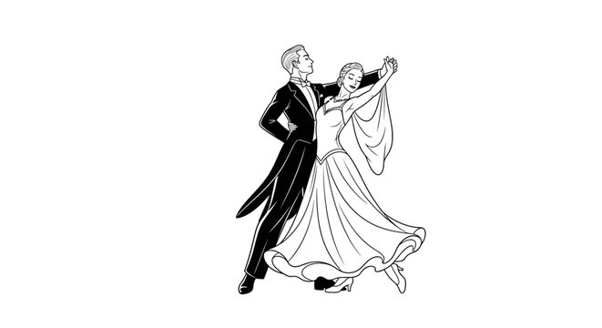 Man and woman dancing together slowly.