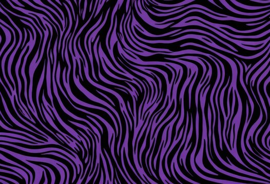 Purple and black zebra print seamless pattern background