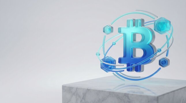Stacked bitcoin and ethereum coins with digital stock market charts for crypto exchange