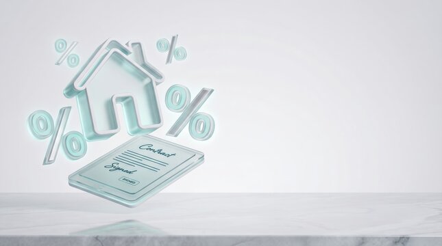 Business hands calculating mortgage and home loan with miniature house model and stacked coins