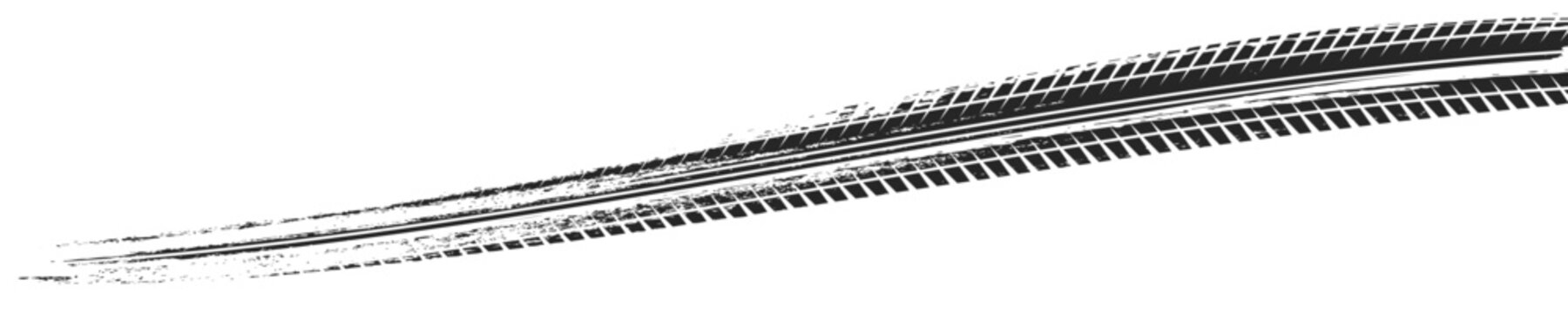 Black tire marks on road, Black rubber tire marks and tread marks, Tire trace track wheels texture and background,