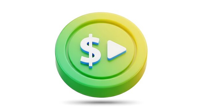 Green circle with dollar sign and shopping cart symbol representing savings
