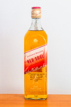 Pruszcz Gdanski, Poland - March 26, 2026: Scotch whisky Johnnie Walker Red Soul Label.