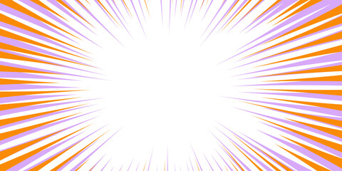Fototapeta premium Pink, Orange & Yellow Gradient Radial Sunburst Background. Perfect for comic design, background, website, wallpaper, greeting card, invitation card, banner. Purple radial burst backgroundabstract spee