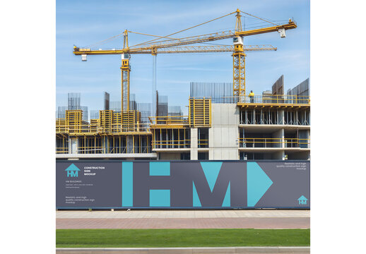 Construction Sign Mockup