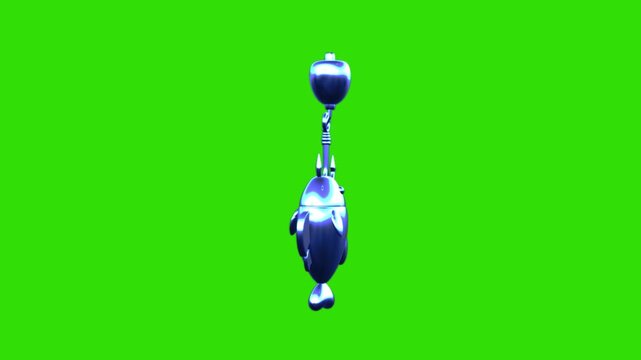 Metal Jig with looping animation on greenscreen