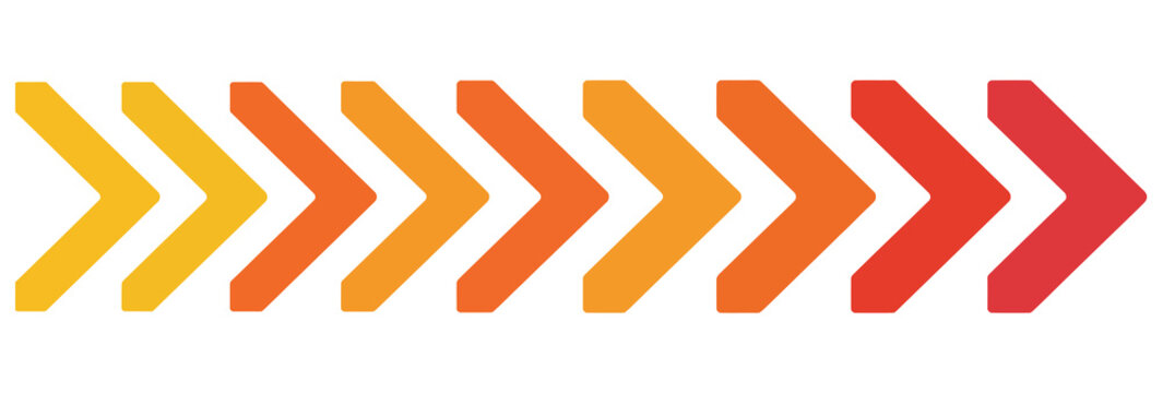 Gradient of chevron arrows pointing right, symbolizing progress and movement forward.