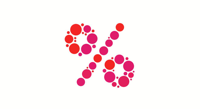 colorful pink and red circles pattern for background design