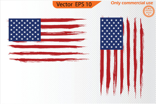 American flag of USA. USA Flag. Distressed American waving flag, flag of America, patriot, military, veteran, army flag. T shirt print design	
