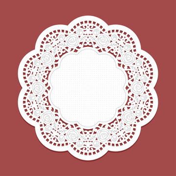 Round lace paper doilies