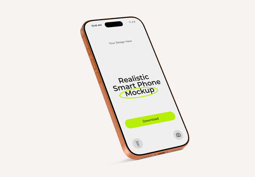 Realistic Floating Smartphone Mockup