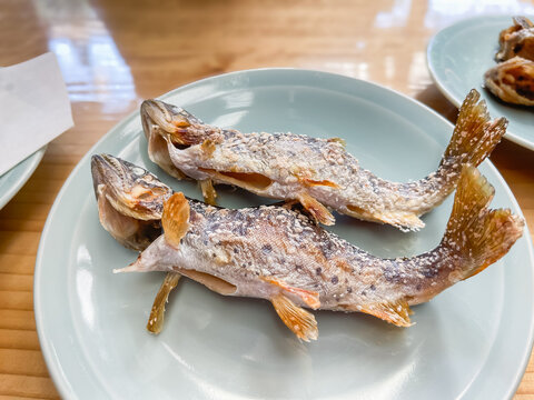 川魚料理。渓流の女王、アマゴ(ヤマメ)を塩焼きにしたシンプルな和食。