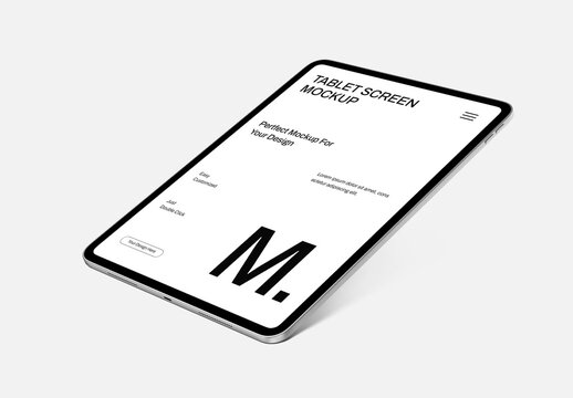 Tablet Device Screen Mockup