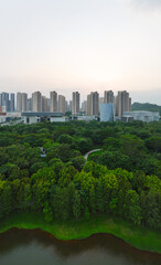 Fototapeta premium Aerial photography of Pingshan District Central Park, Shenzhen, Guangdong Province