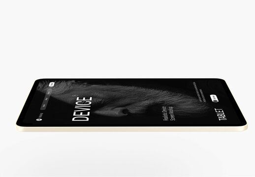 Flat Tablet Device Mockup