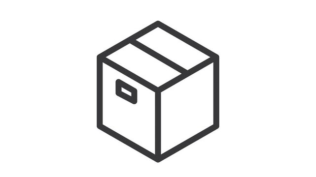 Box Icon vector. Simple flat symbol. Perfect Black pictogram illustration on white background.