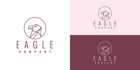 Obraz premium Eagle simple logo template design