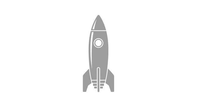 A gray rocket ship model.
