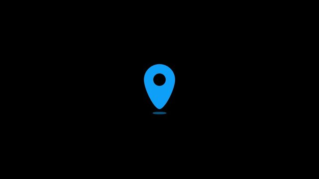 Simple Blue Location Pinpoint Icon Design