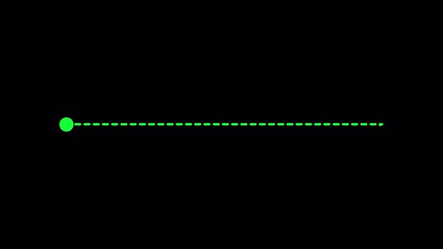 Dotted Path Line from Start to End Point animation in 4K animation with alpha channel Animation of a path from one point to another in 4k in transparent