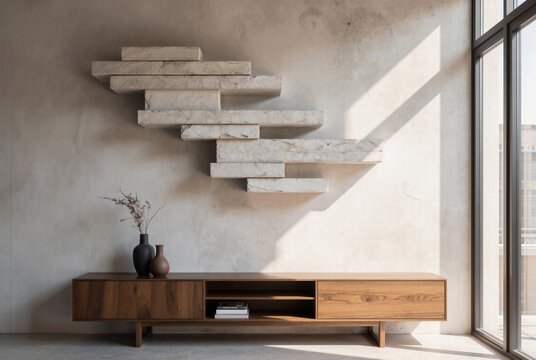 Minimalist home interior featuring an elegant staircase with modern glass railings leading to an upper floor for contemporary residential architecture and interior design concepts.