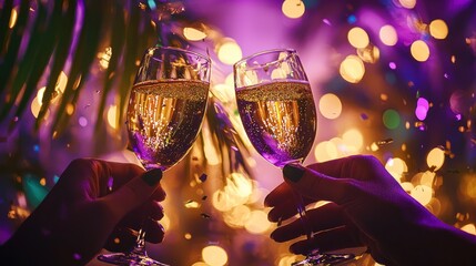 Champagne toast celebration