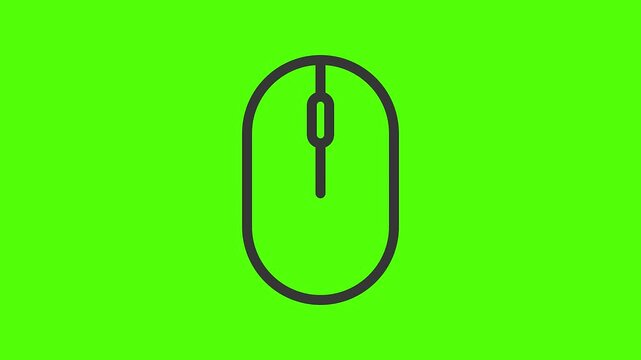 Tech Device Icon: A minimalist icon of a computer mouse, sleekly outlined against a vibrant green background, representing technology and digital interaction.