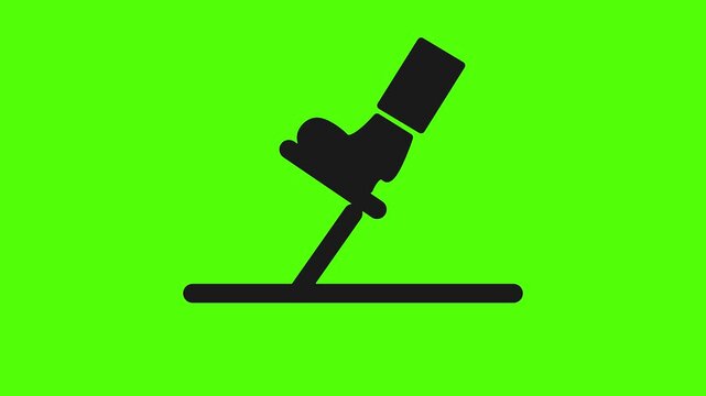 Pedal Push: A minimalistic graphic illustrating the act of pressing down a foot pedal. Simple and iconic, it speaks volumes.
