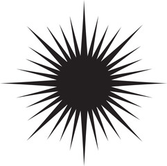 Obraz premium Sunburst star minimal element 
