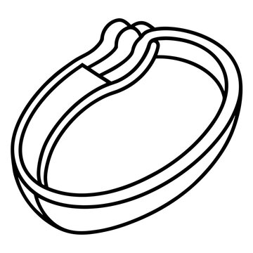 Toe Ring line art vector