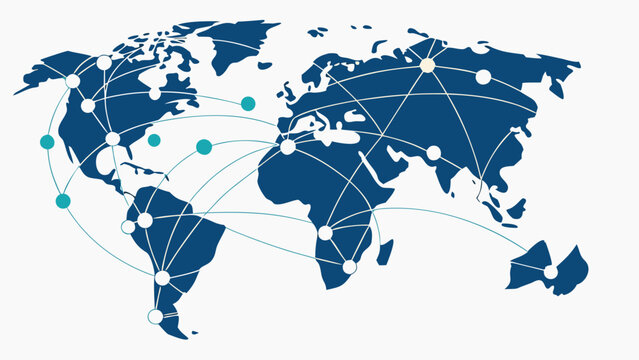 Detailed 3d illustration of a global world map and globe showing earth continents like Europe, Asia, America, and Australia for international travel, business, and geography atlas design