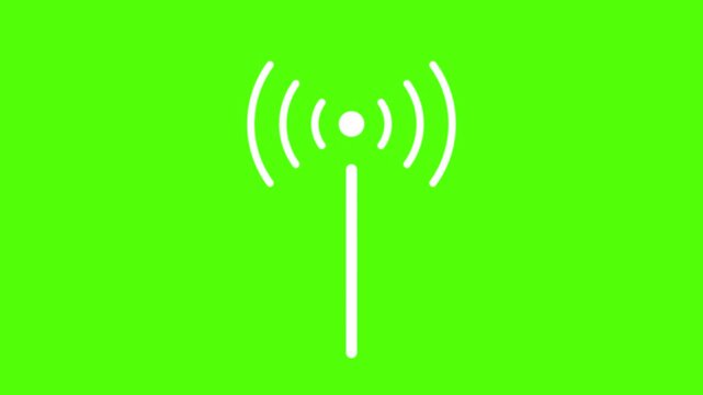 Signal Strength Icon: Illustrates a sleek, modern, wifi icon standing against a vibrant green backdrop, representing seamless connectivity and data transmission. 