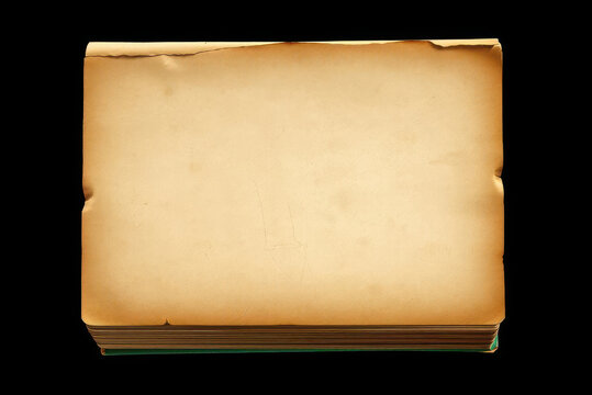 old paper on black background