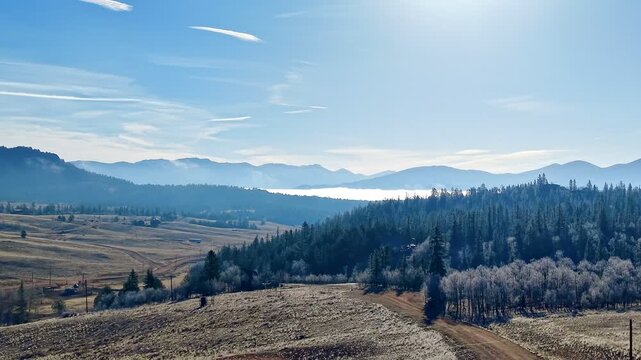 Morning Frost Fog Panorama Mar 28, 2026