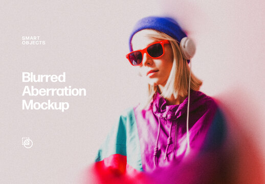 Blurred Photo Effect Mockup
