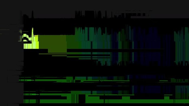 RGB Smear Glitch Transition Overlay &ndash; Horizontal Digital Block Distortion Signal Background
