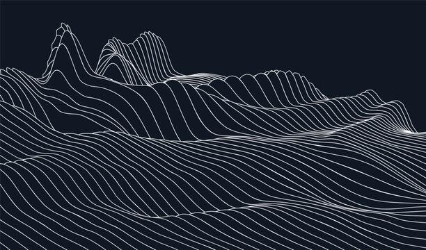 Map abstract contour for relief terrain grid and land landscape line. Cartography geography topography for mountain topographic vector and geographic texture topo. Map design wavy with relief.